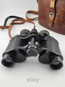 Vintage WW2 GERMAN Hensoldt Wetzlar 8x24 Small Field Binoculars W Original Case