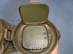 Vintage WW2 German medics gas mask tin container CANISTER