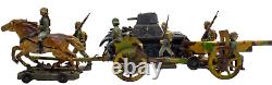 Vintage WWII-Era German Army in retreat Hausser Caisson & Tank & Soldiers 7.5c