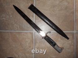 Vintage WWII German Army 98k Mauser dress bayonet with scabbard