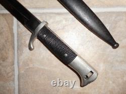 Vintage WWII German Army 98k Mauser dress bayonet with scabbard