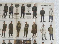 Vintage WWII NEWSMAP Map Wall Poster GERMAN ARMY UNIFORMS January 24 1944 #40F