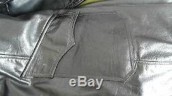 Vintage Ww2 Wehrmacht German Army Officer Long Jacket Black Leather Over Coat