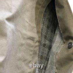 Vtg German Army Hooded Poncho Trench Coat Post WW2 Jacket Cape Military EUC