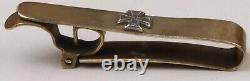 W 1914 ww2 GERMAN Tie clip Slide Tie bar, Clasp STERLING Silver IRON Cross ARMY