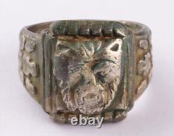 WOLF Bear GERMAN Ring WWII ww1 WWI ww2 GERMANY Trench ART Jewelry WEHRMACHT Army