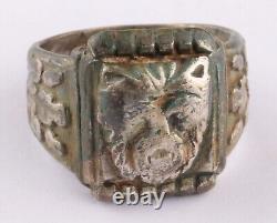 WOLF Bear GERMAN Ring WWII ww1 WWI ww2 GERMANY Trench ART Jewelry WEHRMACHT Army