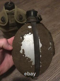 WW 2 Original Pair Of Canteens, German And American Soldier, Army, Military Gear