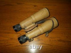 WW II German Army 10x50 Hensoldt BMJ PANZER ROOF PRISM BINOCULARS & CASE RARE