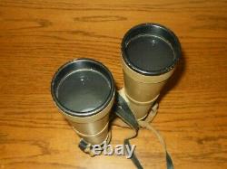 WW II German Army 10x50 Hensoldt BMJ PANZER ROOF PRISM BINOCULARS & CASE RARE