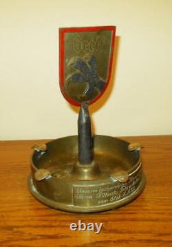 WW II German Army 122. Infanterie-Division PRESENTATION ASH TRAY COMMANDER