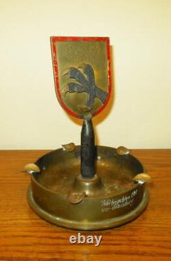 WW II German Army 122. Infanterie-Division PRESENTATION ASH TRAY COMMANDER