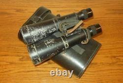 WW II German Army 7x56 HENSOLDT ROOF PRISM PANZER BINOCULARS CAPTURED