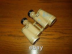 WW II German Army Air Force DAK 6x30 ddx TAN BINOCULARS & CASE VERY NICE