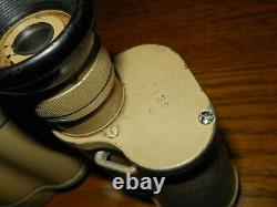 WW II German Army Air Force DAK 6x30 ddx TAN BINOCULARS & CASE VERY NICE