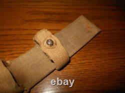 WW II German Army Air Force K98 TROPICAL TAN CANVAS BAYONET FROG NICE