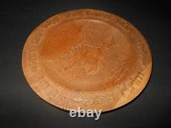 WW II German Army COMMEMORATIVE CARVED WOOD PLATE CRIMEAN CAMPAIGN SUPERB