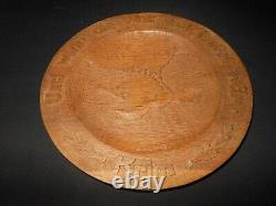 WW II German Army COMMEMORATIVE CARVED WOOD PLATE CRIMEAN CAMPAIGN SUPERB