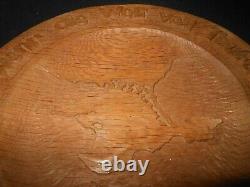 WW II German Army COMMEMORATIVE CARVED WOOD PLATE CRIMEAN CAMPAIGN SUPERB