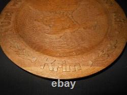 WW II German Army COMMEMORATIVE CARVED WOOD PLATE CRIMEAN CAMPAIGN SUPERB