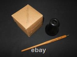 WW II German Army DESK SET CERAMIC INK WELL & FOUNTAIN PEN VERY NICE