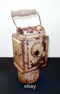 WW II German Army Einheitzlanterne 42 STEEL FIELD AND BARRACKS LANTERN RARE