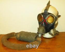 WW II German Army GM24 Gasmaske PANZER GAS MASK HOSE & CANISTER VERY RARE