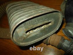 WW II German Army GM24 Gasmaske PANZER GAS MASK HOSE & CANISTER VERY RARE