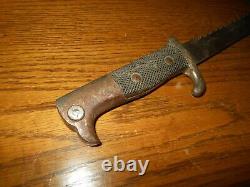 WW II German Army Heer EM / NCO DRESS BAYONET & FROG SAWBACK GOOD