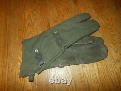 WW II German Army MOTORCYCLE DISPATCH RIDER WEATHER-PROOF GLOVES #2 NICE