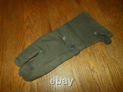 WW II German Army MOTORCYCLE DISPATCH RIDER WEATHER-PROOF GLOVES #2 NICE
