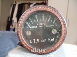 WW II German Army Temp-Anzeiger CANNON TEMPERATURE GAUGE BOXED SUPERB