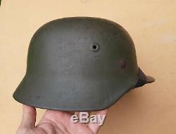 WW II German Stahlhelm Helmet M40 Q64 Wehrmacht Heer Army Military