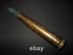 WW II US Army Air Force GERMAN 20mm FlaK TRENCH ART BRASS CASING SUPERB