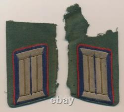 WW1 German Imperial army shoulder board collar tab set pair officer WWII cut off