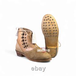 WW1 German M1893 Side Laces Low Boots Imperial Army Boots Repro, Made to Size