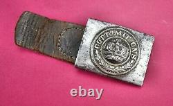 WW1 German army uniform jacket belt buckle leather tab vet US WW2 Navy Wehrmacht