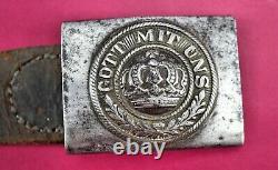 WW1 German army uniform jacket belt buckle leather tab vet US WW2 Navy Wehrmacht