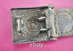 WW1 German army uniform jacket belt buckle leather tab vet US WW2 Navy Wehrmacht