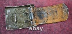 WW1 German army uniform jacket belt buckle leather tab vet US WW2 Prussia estate