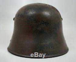 WW1 German subtle camo combat helmet trench uniform WWII US Army soldier trophy