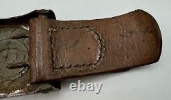 WW1 Imperial German Army Gott Mit Uns Belt Buckle with Leather Tab Uniform Kaiser