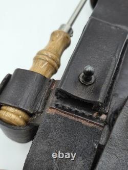 WW1 Style German Army Mauser C-96 Wood Buttstock Holster Set. Genuine Leather