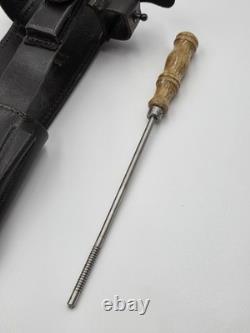 WW1 Style German Army Mauser C-96 Wood Buttstock Holster Set. Genuine Leather