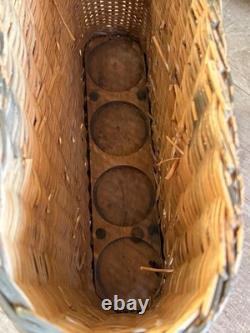 WW1, WW2 German Army Wicker Artillery Basket Ammo Shell Carrier Holds 4 Shells