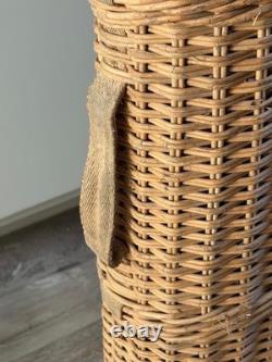 WW1, WW2 German Army Wicker Artillery Basket Ammo Shell Carrier Holds 4 Shells