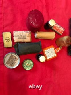 WW2 1940 German Army Medics First Aid Leather Pouch, Original kit