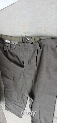 WW2 1945 -47 Early German Hvy Wool Green Grey Military Trousers G60