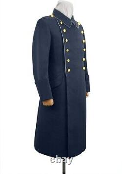 WW2 Army German Greatcoat Repro M32 Navy Blue Wool General Army Trench Coat