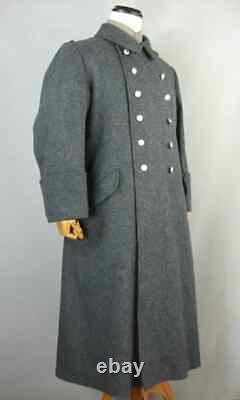 WW2 Army German Grey Wool General Greatcoat Army Trench Coat German Luftwaffe LW